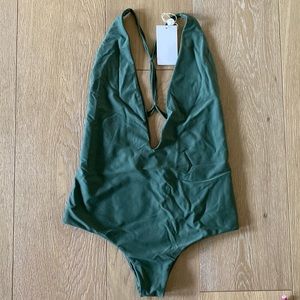Mikoh one piece swimsuit, green, brand new with tags size large
